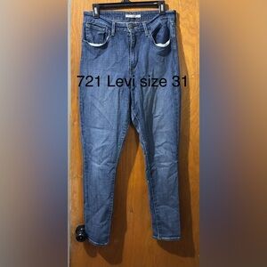 All jeans bottoms 2 for 15 ! 
Levi's 721 Skinny Jeans in Dark Blue Wash